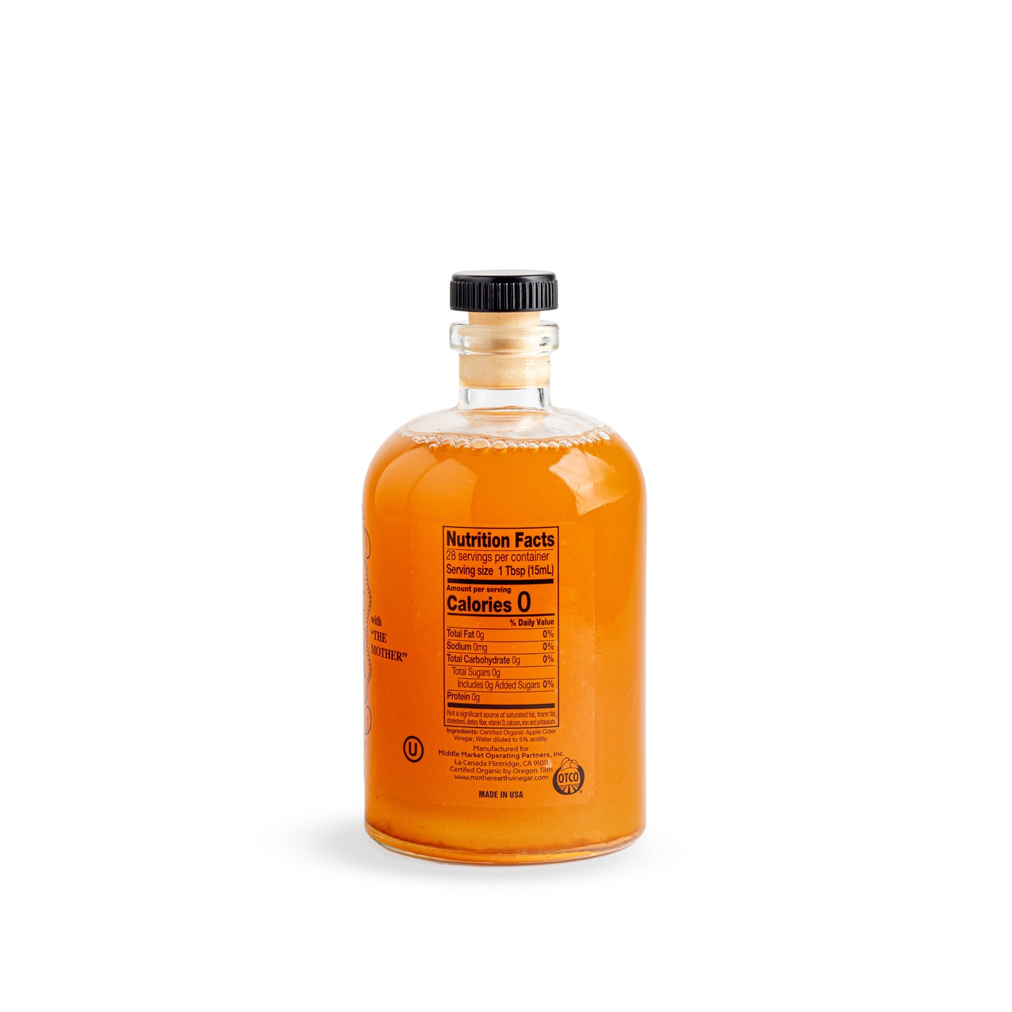 MOTHER EARTH ORGANIC APPLE CIDER VINEGAR WITH SPOUT 14OZ.