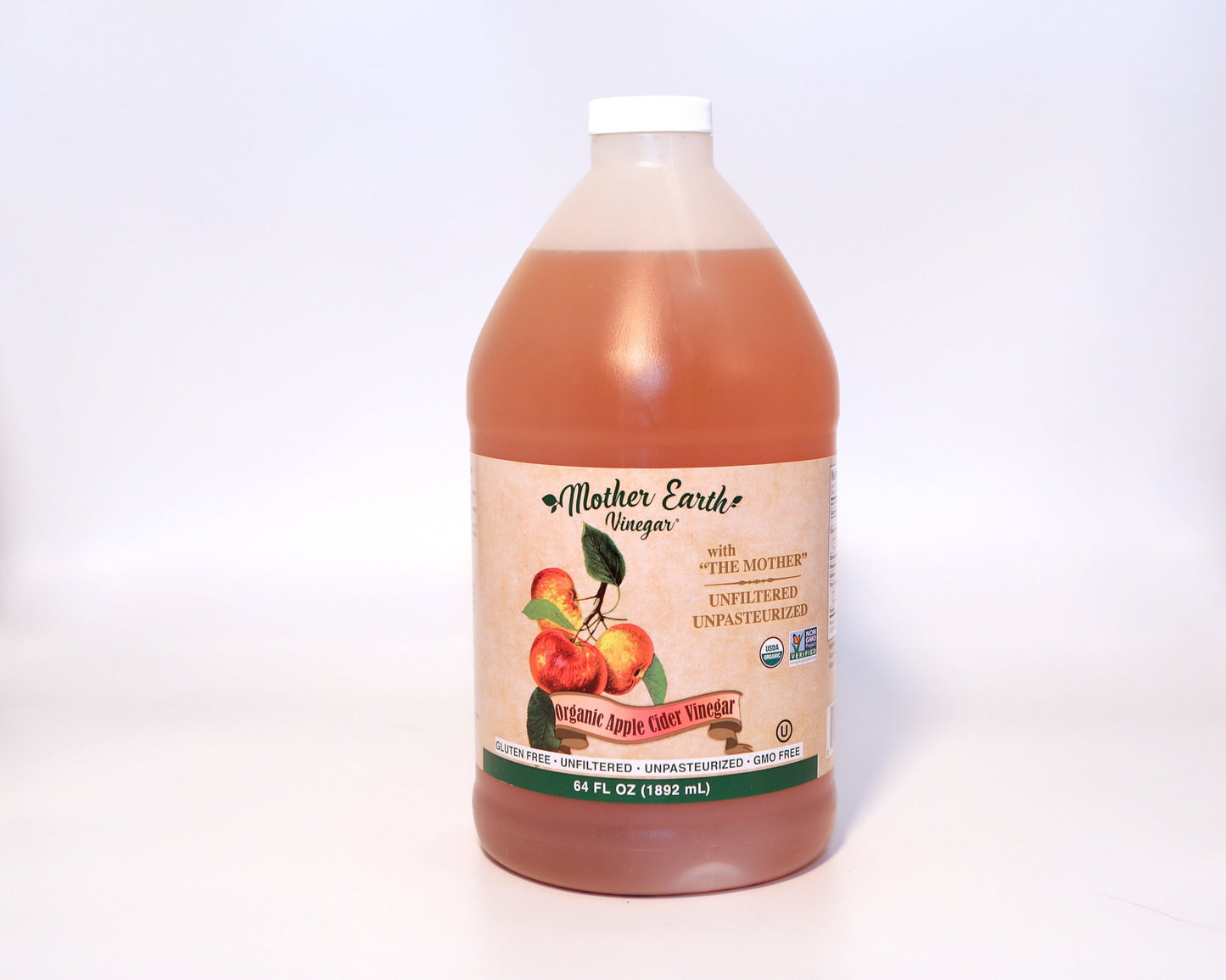 MOTHER EARTH ORGANIC APPLE CIDER VINEGAR 64OZ.