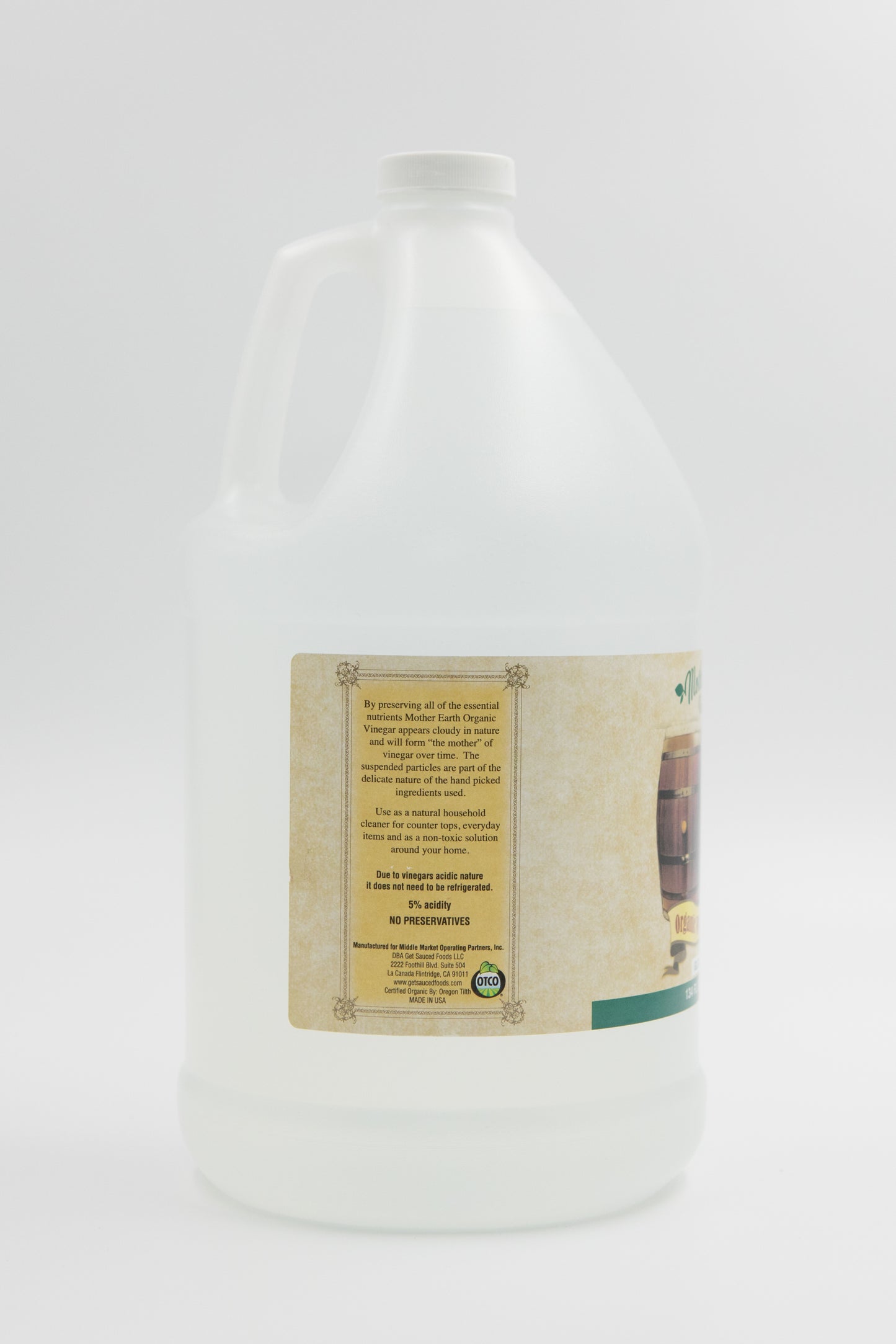 MOTHER EARTH ORGANIC WHITE VINEGAR 64OZ.