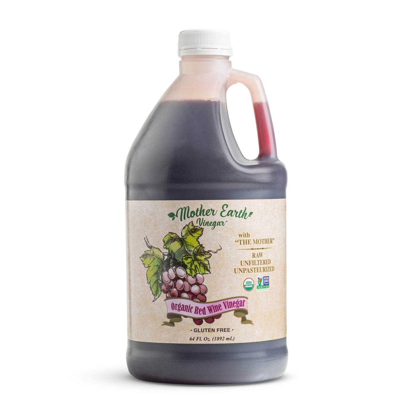 MOTHER EARTH ORGANIC RED WINE VINEGAR 64OZ.